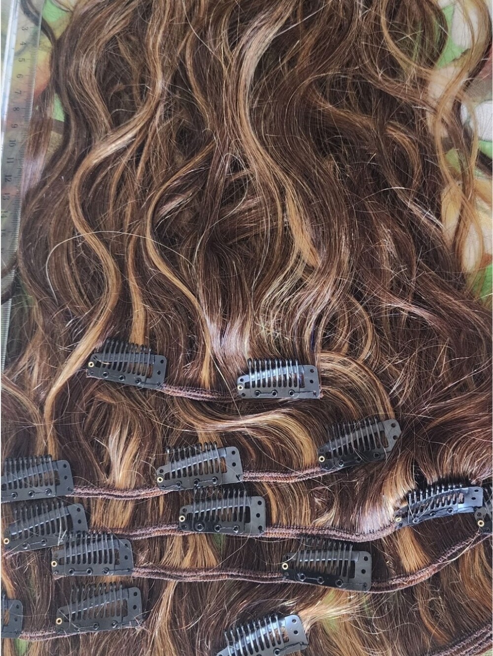 🆕️ 7 pc 18 inch clip in Hair Extensions 🌱 Ready to Ship Color 4/27 REAL HAIR